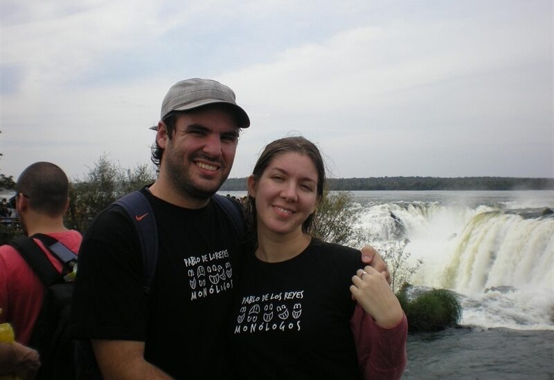 En las cataratas de Iguazú